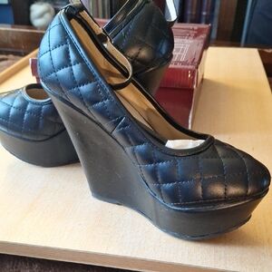 Delicacy Black Quilted Heels